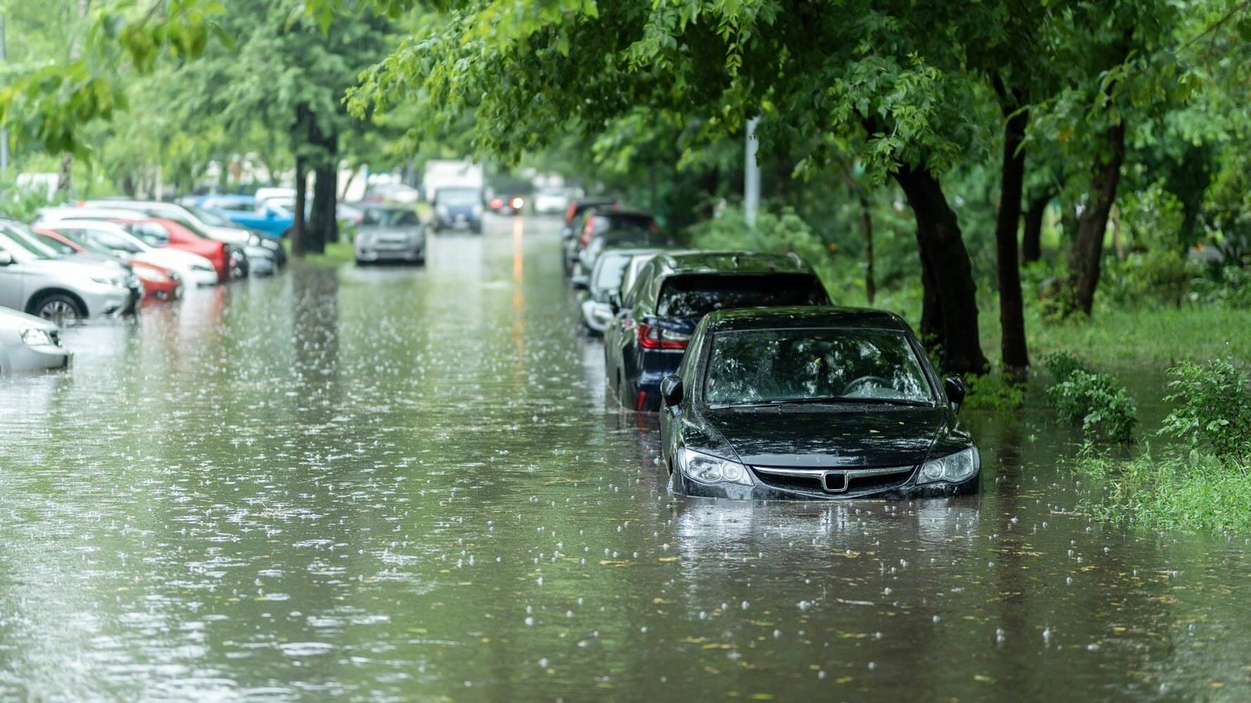 car in flood